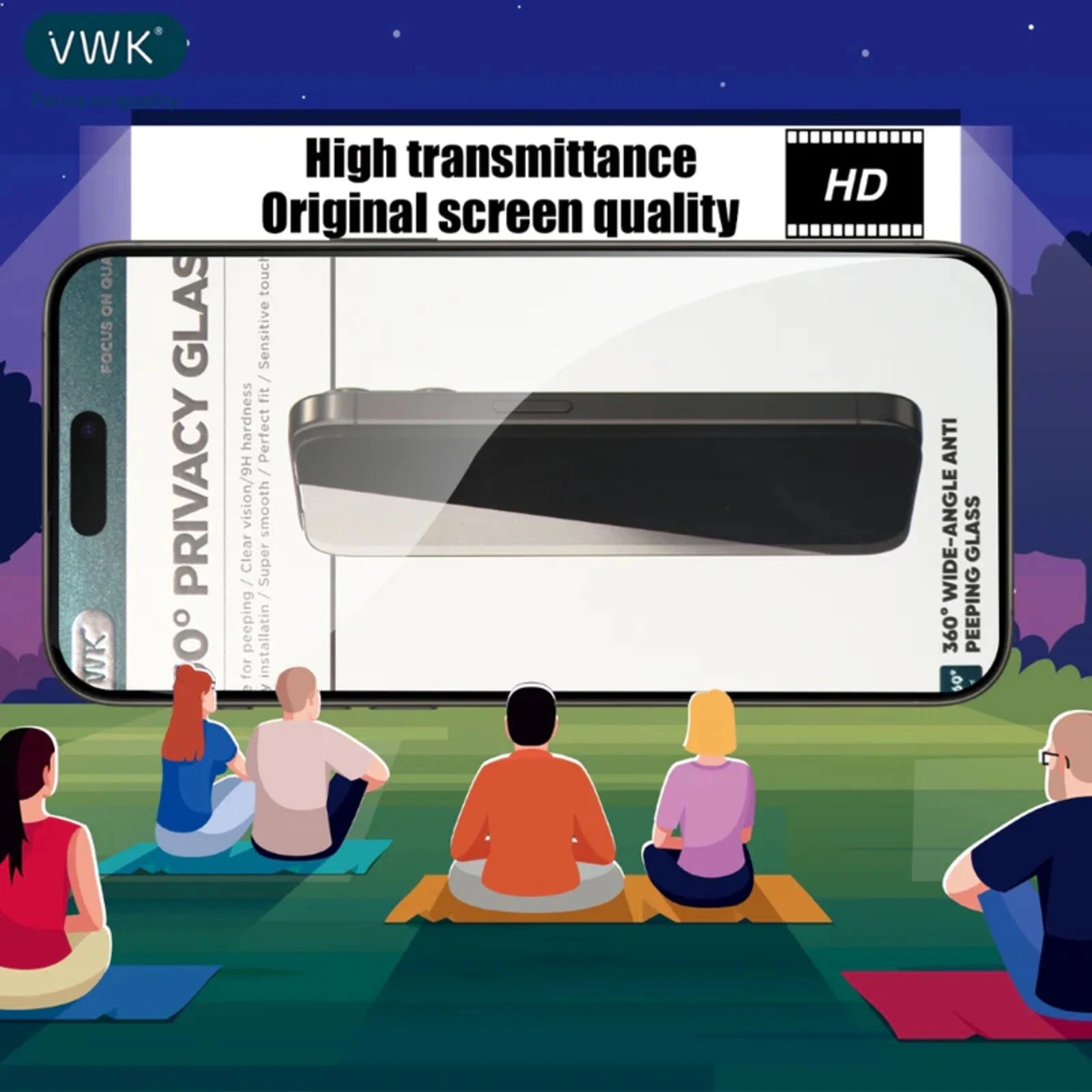 iPhone XS Max | 11 Pro Max 360° Privacy Premium Tempered Glass – Full Screen Protection
