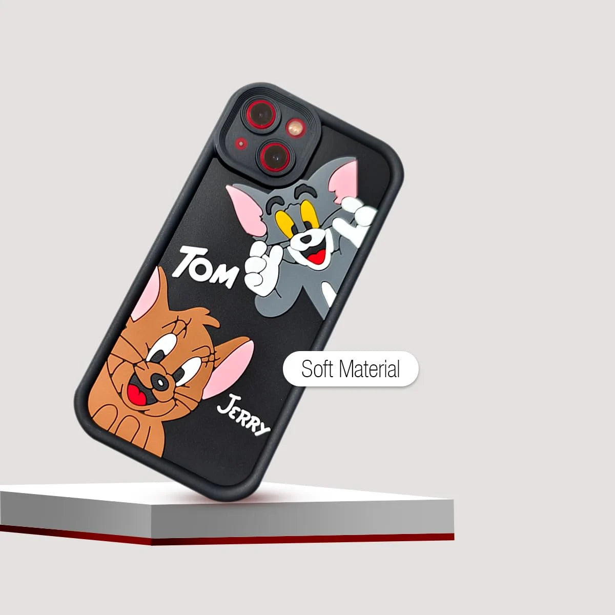 Vivo Y22/ Y22S 3D Tom and Jerry Cartoon Silicone Cover Case – Soft Silicone | Shockproof | Fun Design