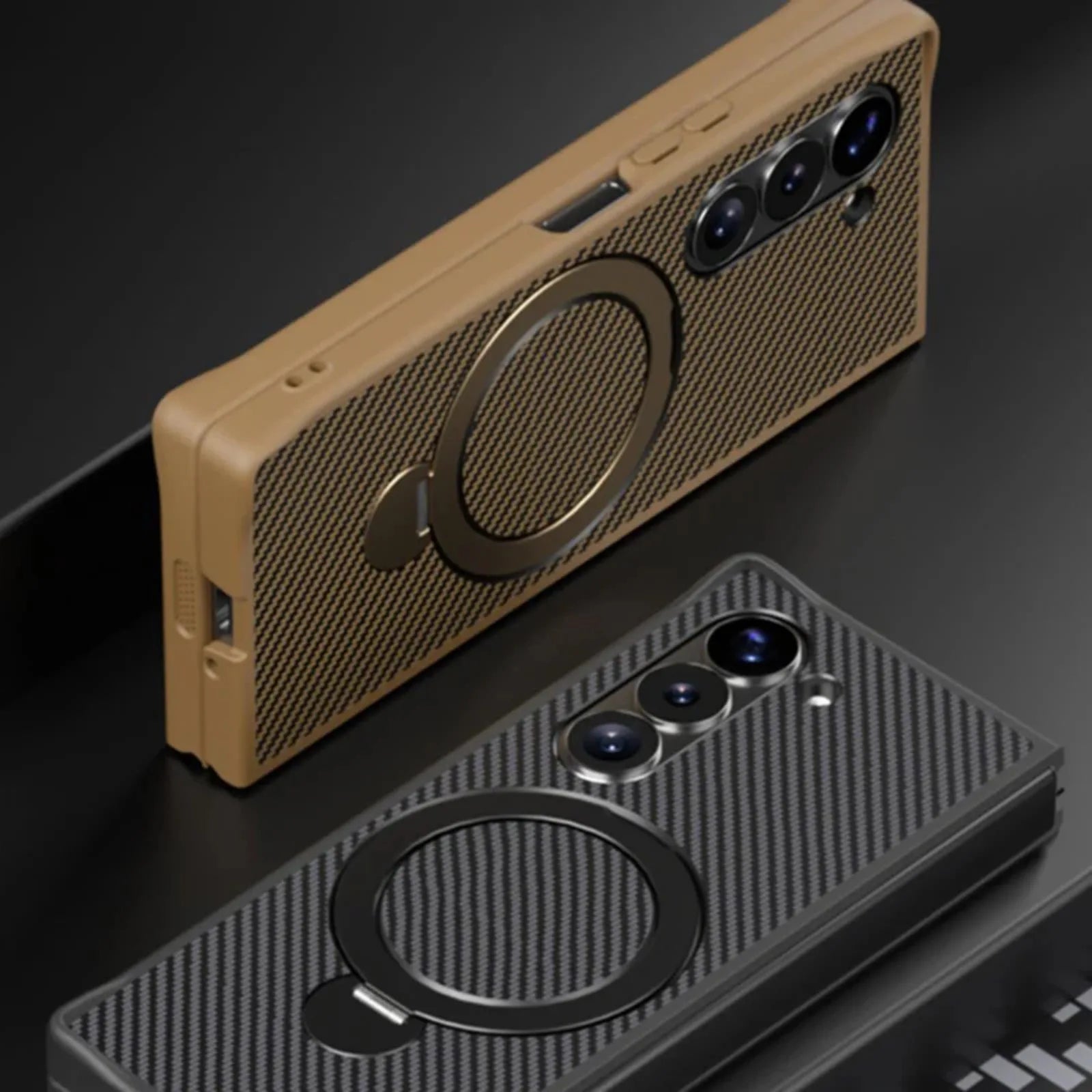 Samsung Galaxy Z Fold 5 Bulero Carbon Pattern MagSafe Cover Case – Premium Protection & Style