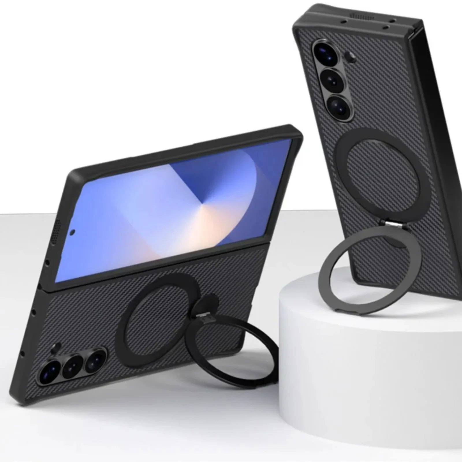 Samsung Galaxy Z Fold 5 Bulero Carbon Pattern MagSafe Cover Case – Premium Protection & Style