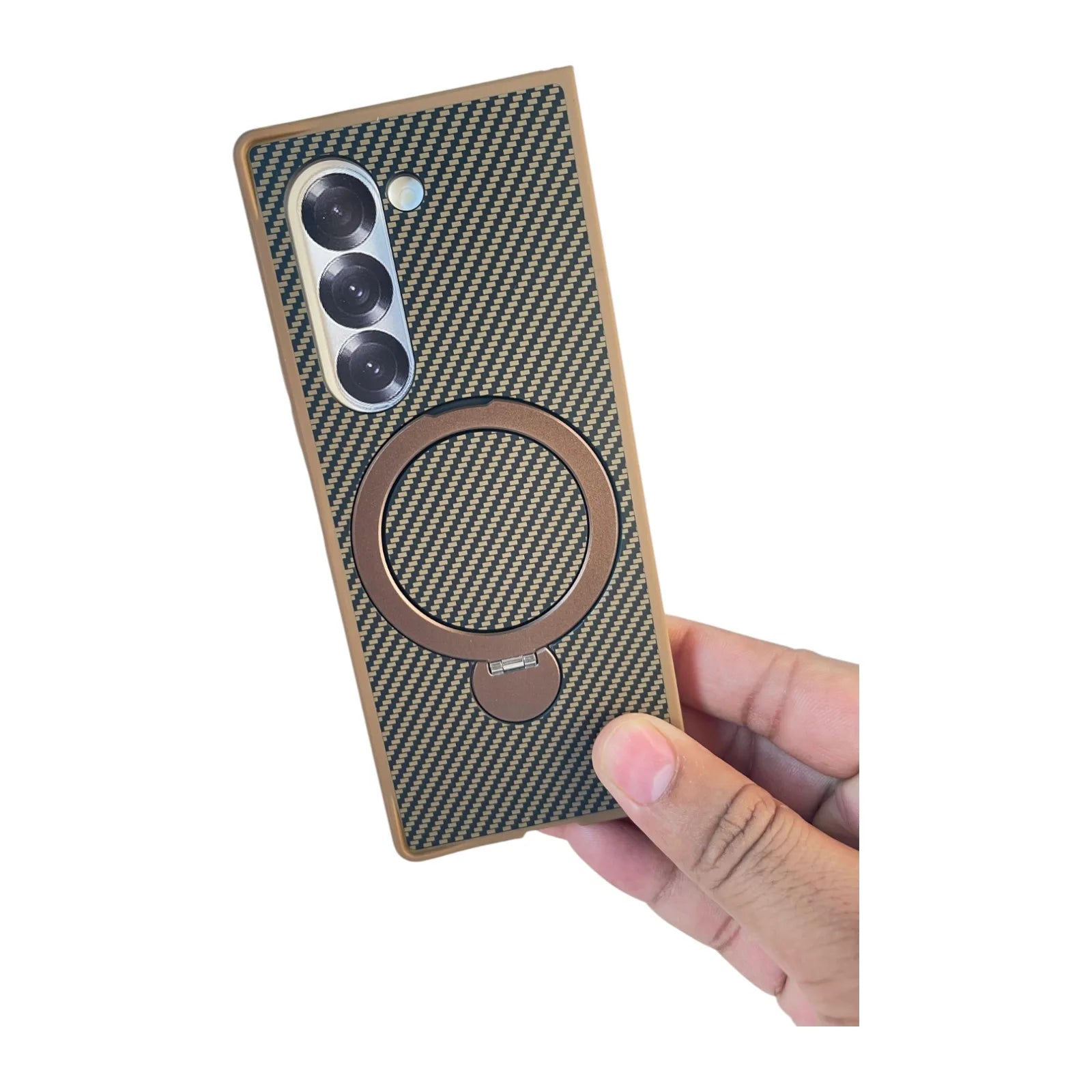 Samsung Galaxy Z Fold 5 Bulero Carbon Pattern MagSafe Cover Case – Premium Protection & Style