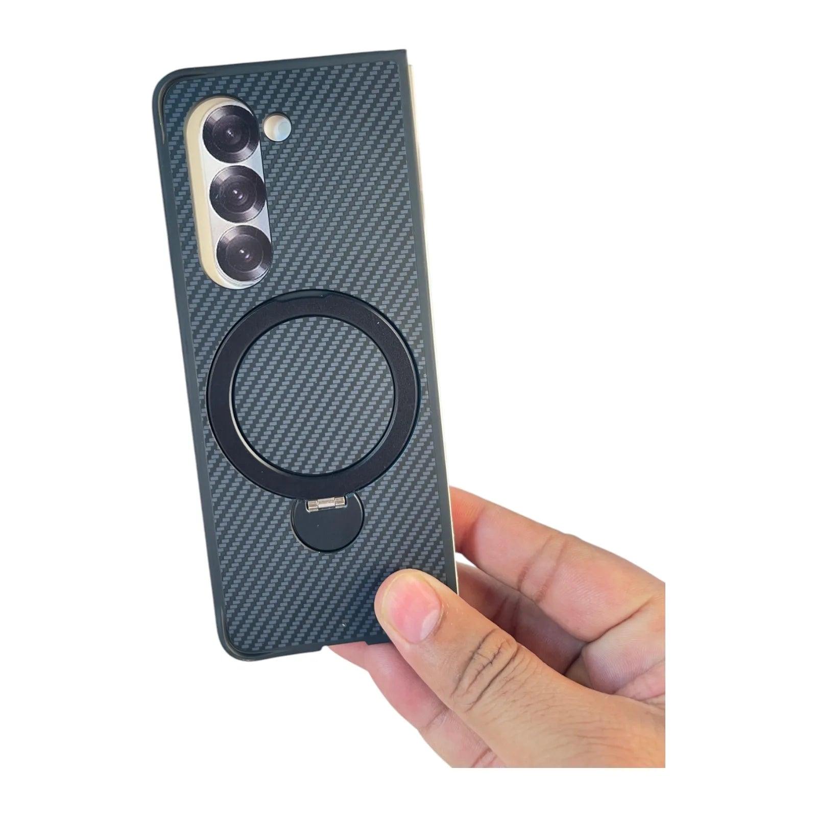 Samsung Galaxy Z Fold 5 Bulero Carbon Pattern MagSafe Cover Case – Premium Protection & Style